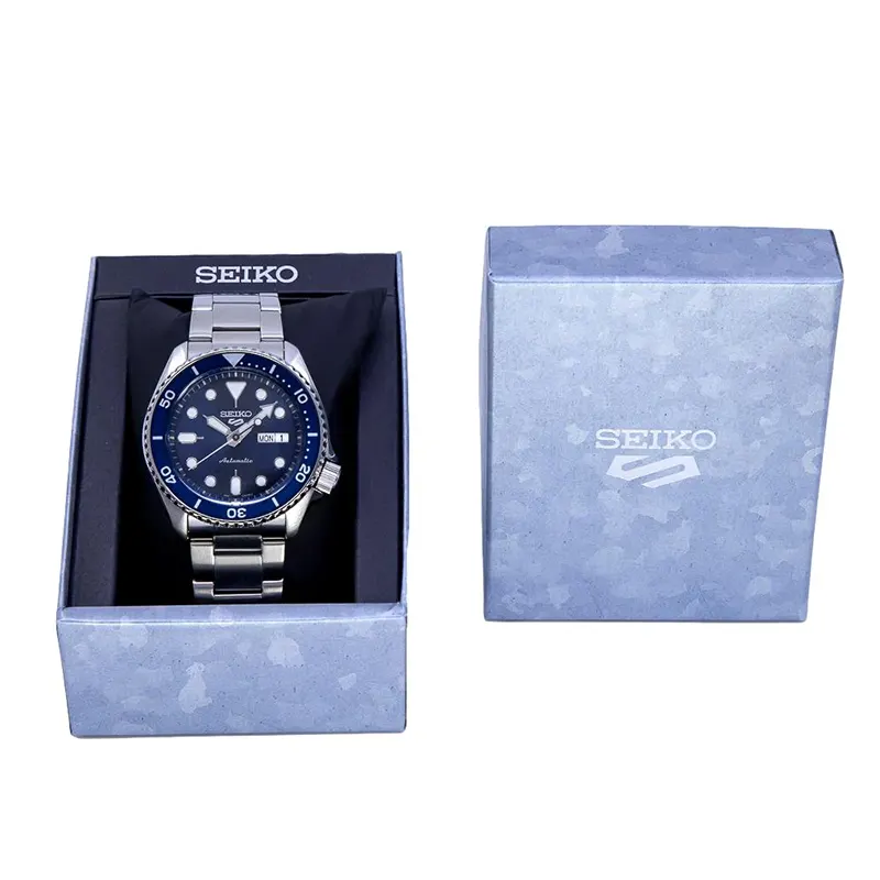 Seiko 5 Sports Automatic Blue Dial Silver Men's Watch- SRPD51K1